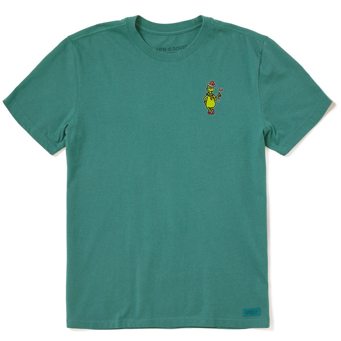 Life is Good. Men's Vintage Mini Grinch SS Crusher Tee, Spruce Green