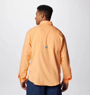 Columbia. Men's PFG Tamiami II Long Sleeve Shirt, Bright Nectar