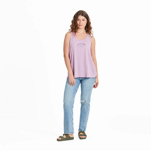 Life is Good. Women's Positive Lifestyle Brand Textured Slub Tank, Violet Purple