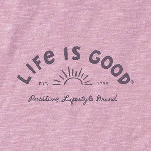 Life is Good. Women's Positive Lifestyle Brand Textured Slub Tank, Violet Purple