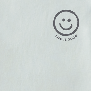 Life is Good. Men's Smiley Face SS Crusher Tee, Fog Gray