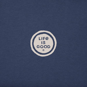 Life is Good. Men's Golf More Worry Less LS Crusher Tee, Darkest Blue