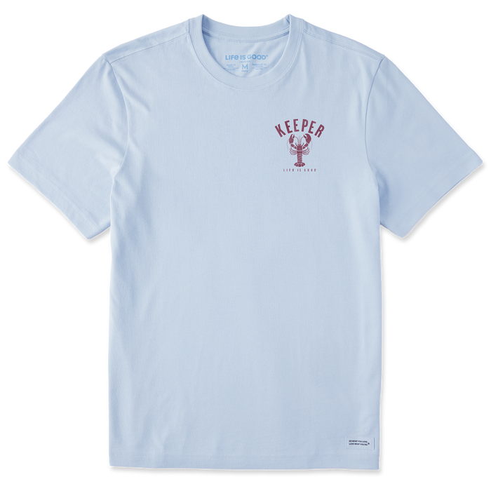 Life is Good. Men's Clean Lobster SS Crusher-LITE Tee, Glacier Blue