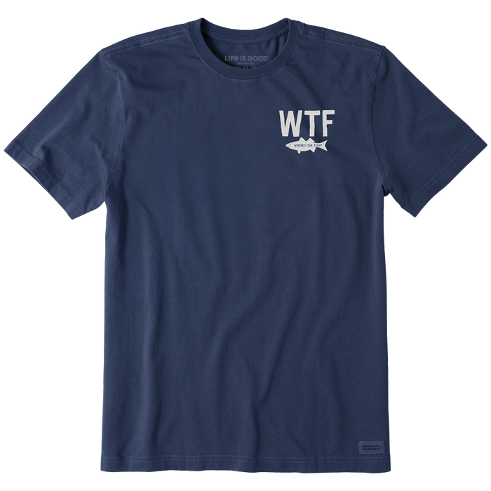 Life is Good. Men's WTF SS Crusher-LITE Tee, Darkest Blue