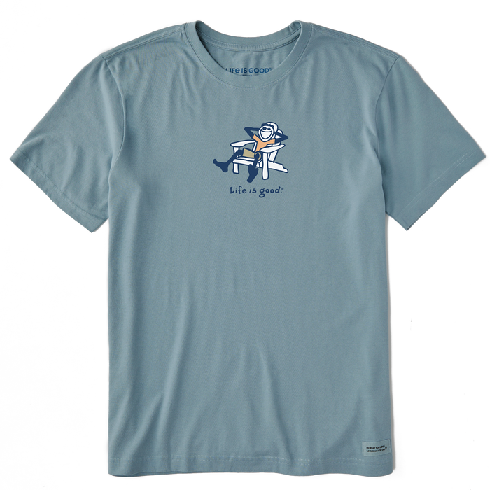 Life is Good. Men's Adirondack Jake SS Crusher-LITE Tee, Smoky Blue