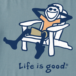 Life is Good. Men's Adirondack Jake SS Crusher-LITE Tee, Smoky Blue