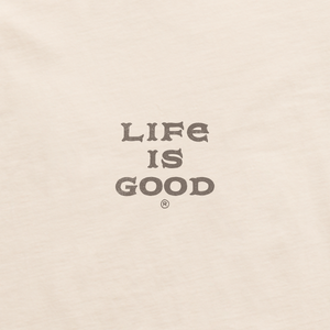 Life is Good. Men's Fineline Take it SS Crusher-LITE Tee, Putty White