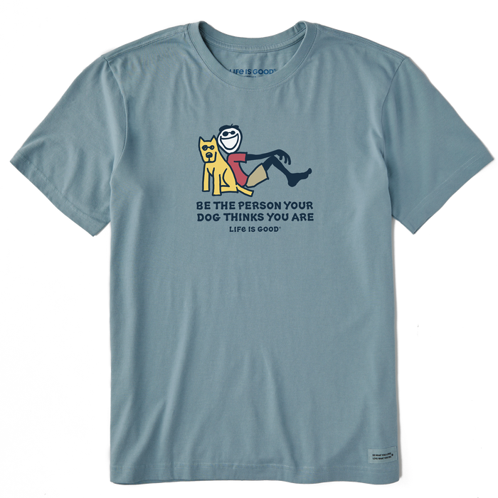 Life is Good. Men's Jake and Rocket Be the Person Crusher-LITE, Smoky Blue