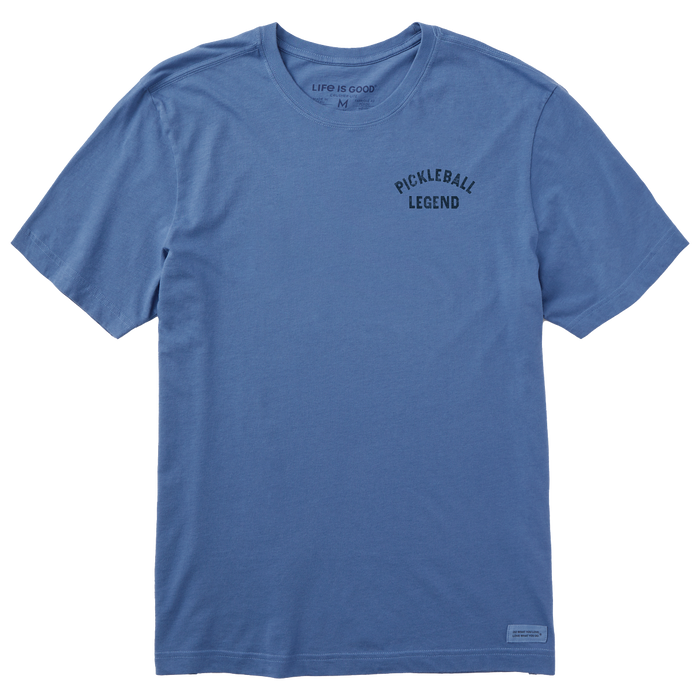 Life is Good. Men's Athletic Pickleball SS Crusher-LITE Tee, Vintage Blue