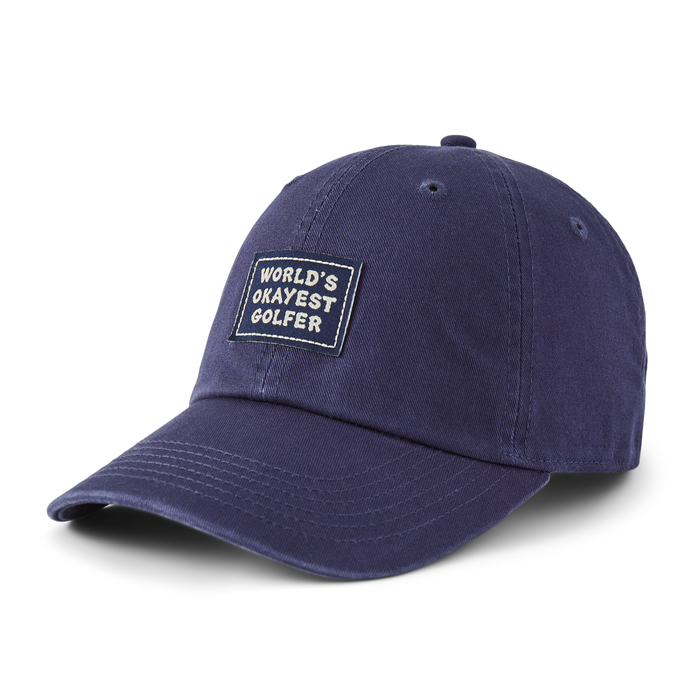 Life is Good Vintage World's Okayest Golfer Chill Cap, Darkest Blue