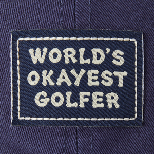 Life is Good Vintage World's Okayest Golfer Chill Cap, Darkest Blue