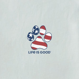 Life is Good. Men's Americana Rescue LS Crusher Tee, Fog Gray