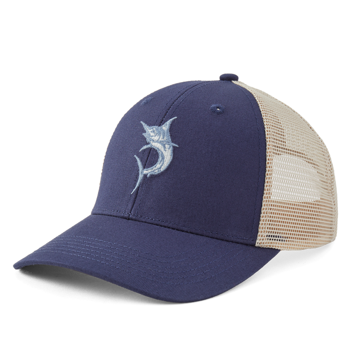 Life is Good. Clean Marlin Trucker, Darkest Blue