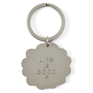 Life is Good. Happy Smile Daisy Kind Keychain, Multi-Color