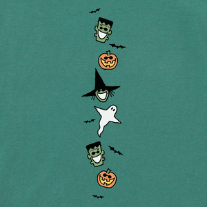 Life is Good. Toddler Vintage Halloween LS Crusher Tee, Spruce Green