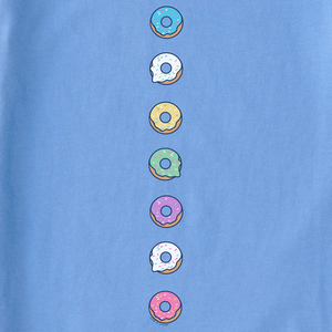 Life is Good. Toddler Donuts LS Crusher Tee, Cornflower Blue