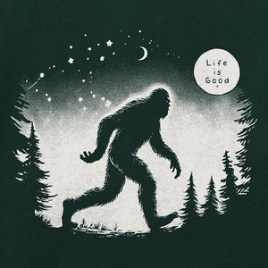 Life is Good. Men's Big Foot Wildside Short Sleeve Crusher Tee, Treeline Green
