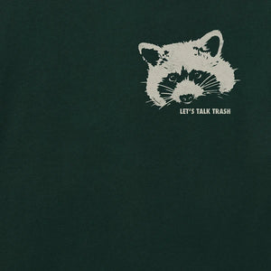 Life is Good. Men's Raccoon Short Sleeve Crusher Tee, Treeline Green