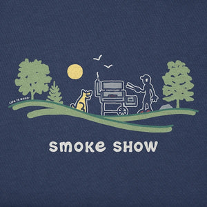 Life is Good. Men's Smoke Show Vista Short Sleeve Crusher Tee, Darkest Blue