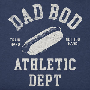 Life is Good. Men's Dad Bod Athletic Club Short Sleeve Crusher Tee, Darkest Blue