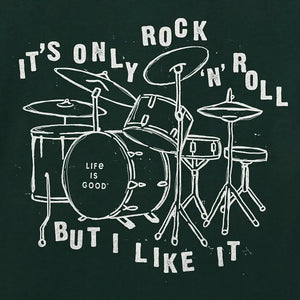 Life is Good. Men's Rock n Roll Short Sleeve Crusher-LITE Tee, Treeline Green
