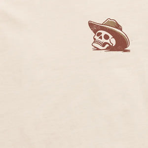Life is Good. Men's Life was Good Cowboy Skull Short Sleeve Crusher-LITE Tee, Putty White
