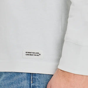 Life is Good. Men's Solid Long Sleeve Crusher-LITE Slim Fit Henley, Fog Gray