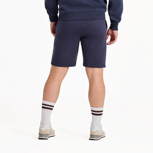 Life is Good. Men's Solid Good Vibes Fleece Shorts, Inkwell Blue