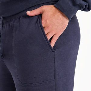 Life is Good. Men's Solid Good Vibes Fleece Shorts, Inkwell Blue
