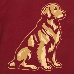 Life is Good. Women's Golden  Dog Short Sleeve Crusher Tee, Adirondack Red