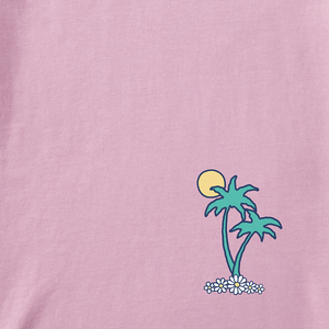 Life is Good. Women's Good Day Long Sleeve Crusher Tee, Violet Purple