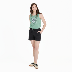 Life is Good. Women's Do What You Love Dragonfly Crusher Tank, Granite Green