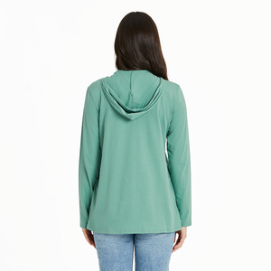 Life is Good. Women's Best Things Floral Long Sleeve Crusher-LITE Hoodie, Granite Green