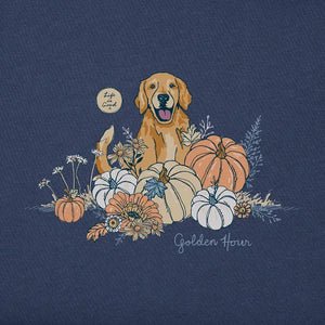 Life is Good Women's Golden Hour Long Sleeve Crusher-LITE Hooded Tee, Darkest Blue