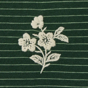 Life is Good Women's Crafty Wildflowers Long Sleeve Striped Crusher-LITE Hooded Tee, Treeline Green