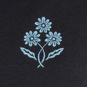 Life is Good. Women's Daisy Trio Good Vibes Simply True Fleece Hoodie, True Black