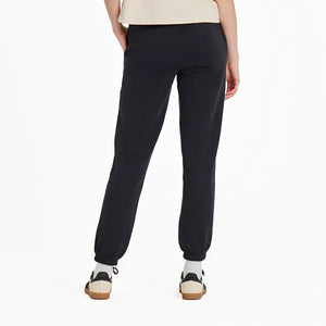 Life is Good Women's Solid Good Vibes Simply True Fleece Jogger, True Black