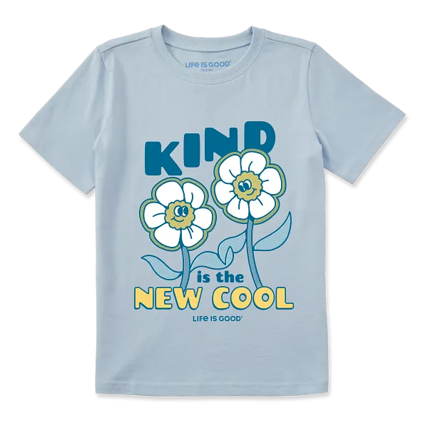 Life is Good. Kids Kind is the New Cool Short Sleeve Crusher Tee, Glacier Blue