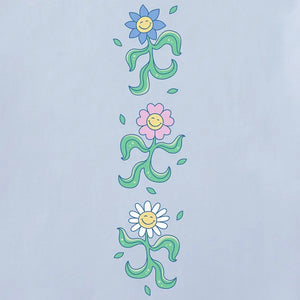 Life is Good. Kids Have A Nice Daisy Long Sleeve Crusher Tee, Glacier Blue