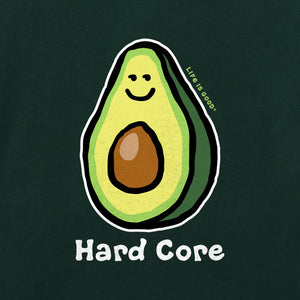 Life is Good. Kids Hard Core Avocado Long Sleeve Crusher Tee, Treeline Green