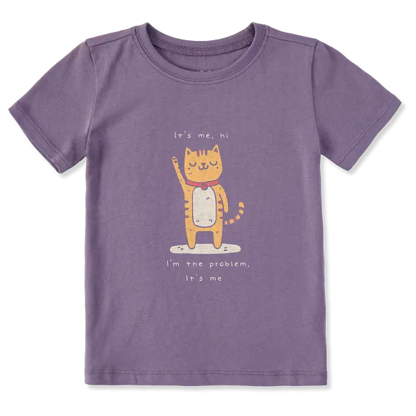 Life is Good. Toddler Cat I'm the Problem Short Sleeve Crusher Tee, Dusk Purple