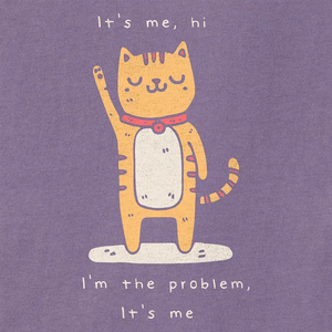 Life is Good. Toddler Cat I'm the Problem Short Sleeve Crusher Tee, Dusk Purple