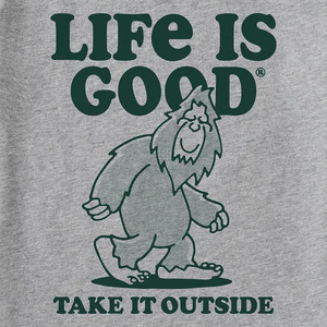 Life is Good. Toddler Take it Outside Short Sleeve Crusher Tee, Heather Gray