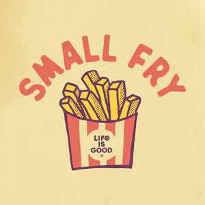 Life is Good. Baby Small Fry Short Sleeve Crusher Baby Bodysuit, Sandy Yellow