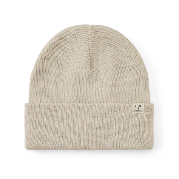 Life is Good Kids Solid Kids Cuffed Beanie, Bone
