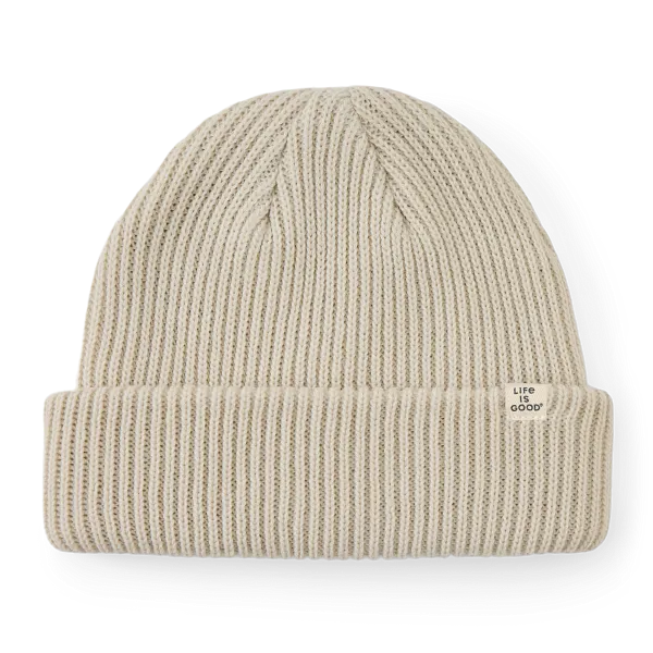 Life is Good Adult Unisex Solid Mariner Beanie, Bone
