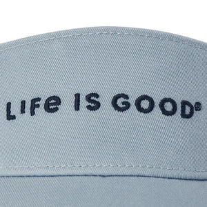 Life is Good. Unisex Crafty LIG Chill Cap Visor, Gray Blue