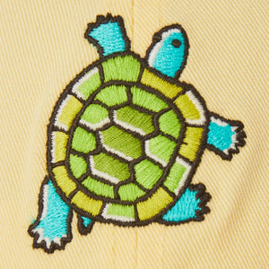Life is Good. Unisex Vintage Turtle Chill Cap, Sandy Yellow