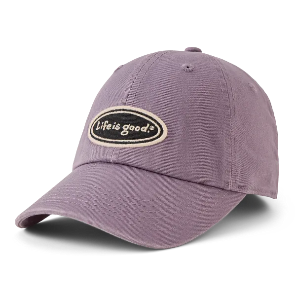 Life is Good. Unisex LIG Vintage Oval Chill Cap, Dusk Purple