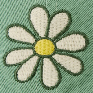Life is Good. Unisex LIG Daisy Chill Cap, Granite Green